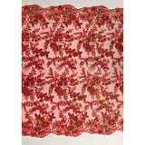 Beaded Sequined Floral Lace Fabric