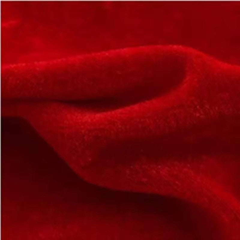 Thickened Golden Velvet Fabric Red Black Wedding Background Cloth Curtain Stage Decoration Conference Tablecloth Velvet Fabric