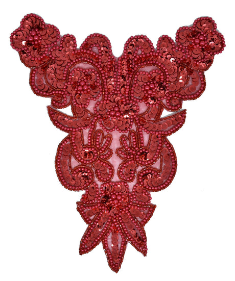 Sequins Beaded Applique 7.5 x 9.5