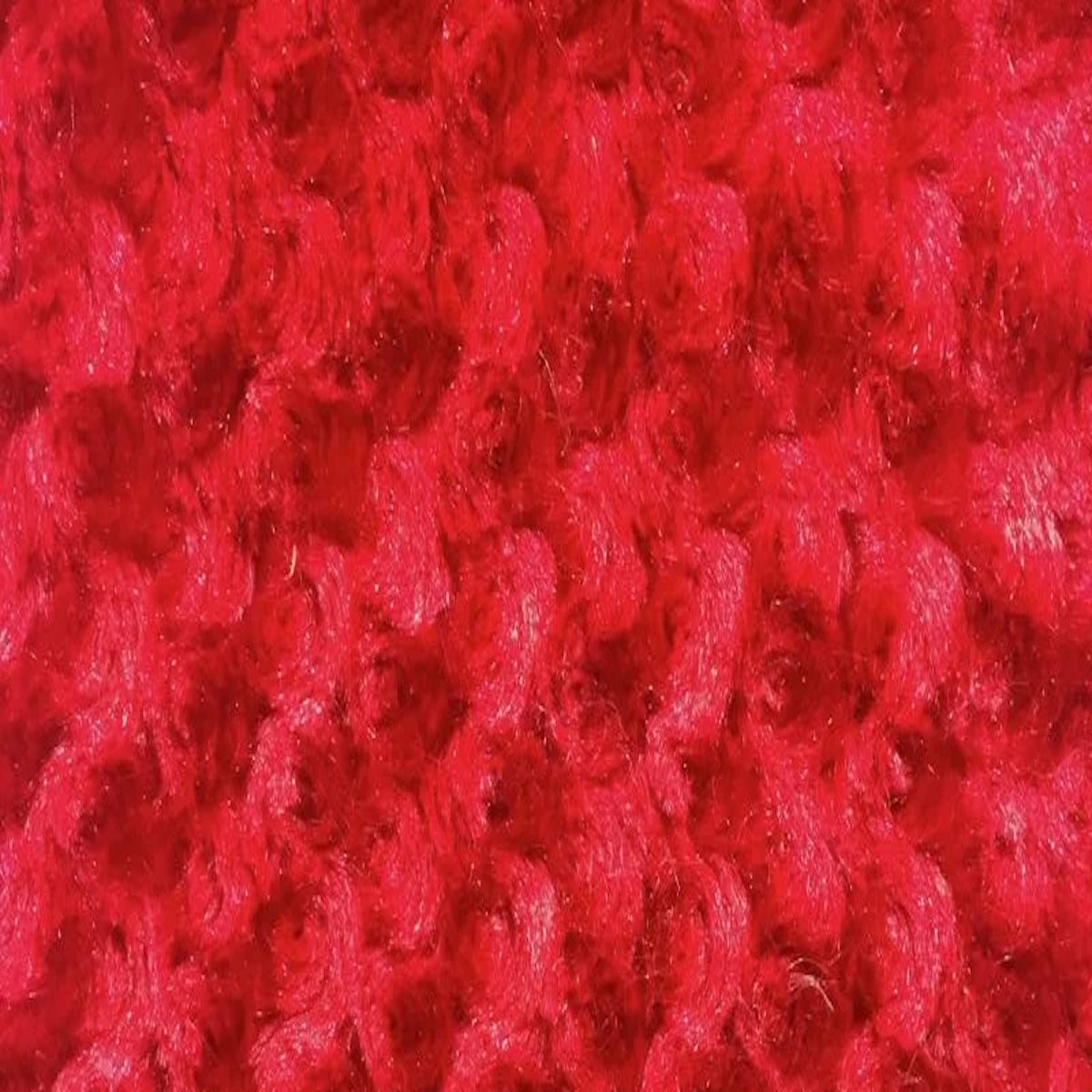 Swirl Rosebud Faux Fur Fabric - 100 Percent Polyester Faux Fur Fabric, Rose Pattern, 60" Width, 11 MM Pile Length (1 Yard)