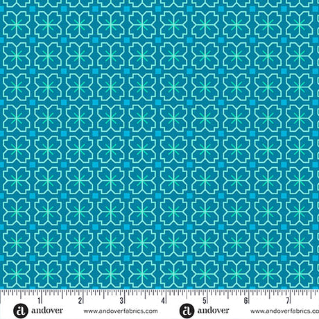 Cotton Fabric Reef Pixel Petals Color Pop Playground 44/45"