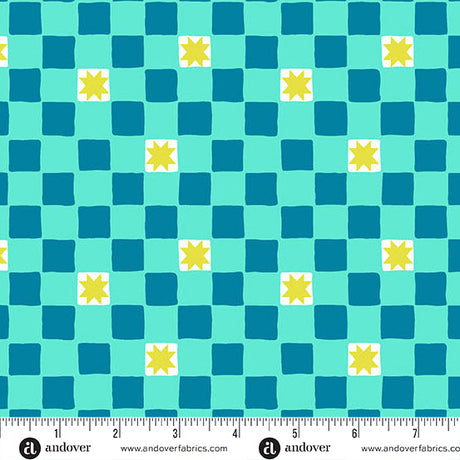 Cotton Print Reef Twinkle Tiles Fabric 44/45"