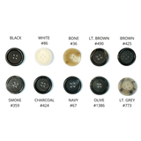 Regent Overcoat Buttons Ligne 40 - Overcoat Button Fabric, Black, L40