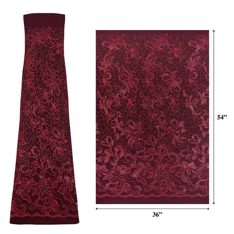 Renaissance Stretch Mesh Sequin Fabric - Royal, White, Champagne, Coral, Red, Burgundy, Green, Navy, Black, 54" Width (1 Yard)