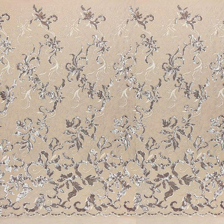 Renaissance Stretch Mesh Sequin Fabric - Royal, White, Champagne, Coral, Red, Burgundy, Green, Navy, Black, 54" Width (1 Yard)