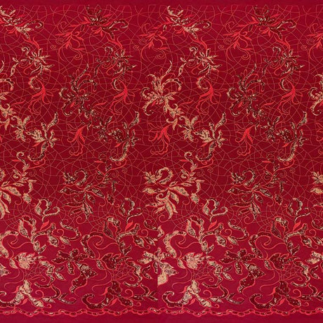 Renaissance Stretch Mesh Sequin Fabric - Royal, White, Champagne, Coral, Red, Burgundy, Green, Navy, Black, 54" Width (1 Yard)