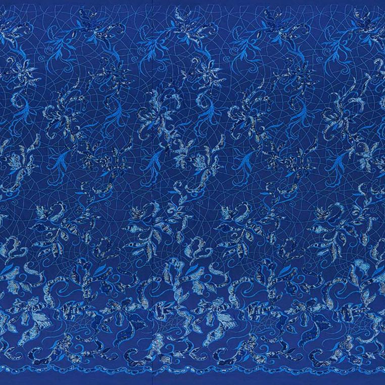 Renaissance Stretch Mesh Sequin Fabric - Royal, White, Champagne, Coral, Red, Burgundy, Green, Navy, Black, 54" Width (1 Yard)