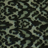 Renee Embroidered Mesh Polyester Spandex Fabric - Embroidered Pleather, 54" Cut Width, 50" Usable Width, 180 Gsm (1 Yard)
