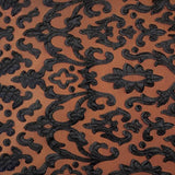 Renee Embroidered Mesh Polyester Spandex Fabric - Embroidered Pleather, 54" Cut Width, 50" Usable Width, 180 Gsm (1 Yard)