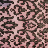 Embroidered Mesh Black Fabric