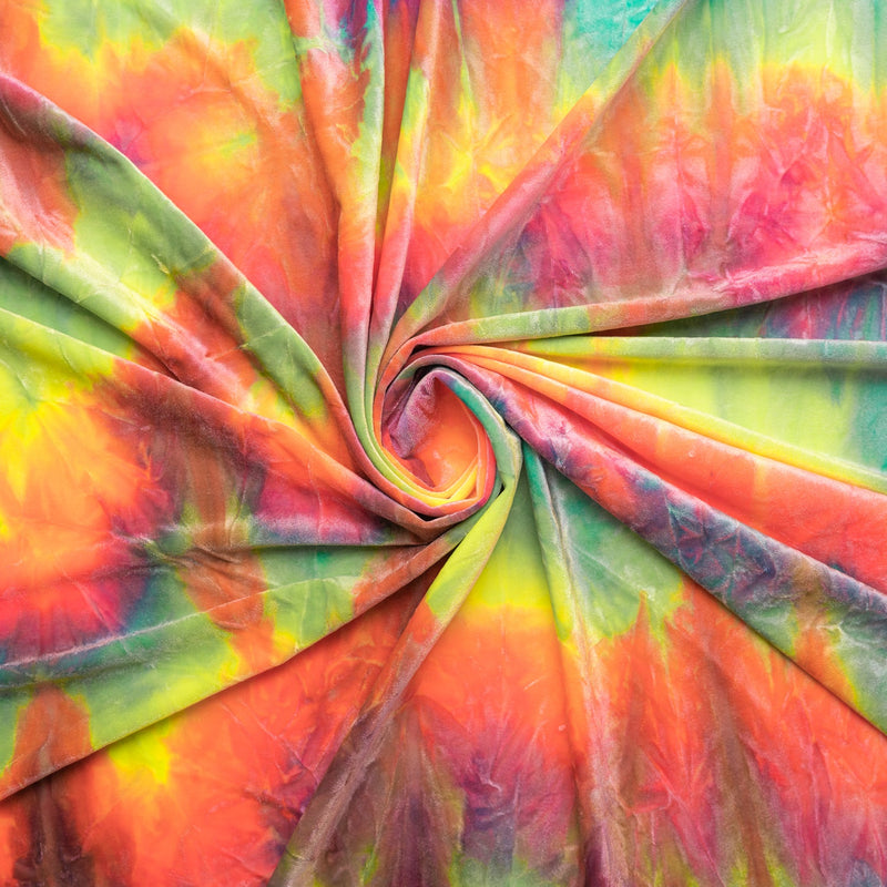 Tie Dyed Stretch Velvet
