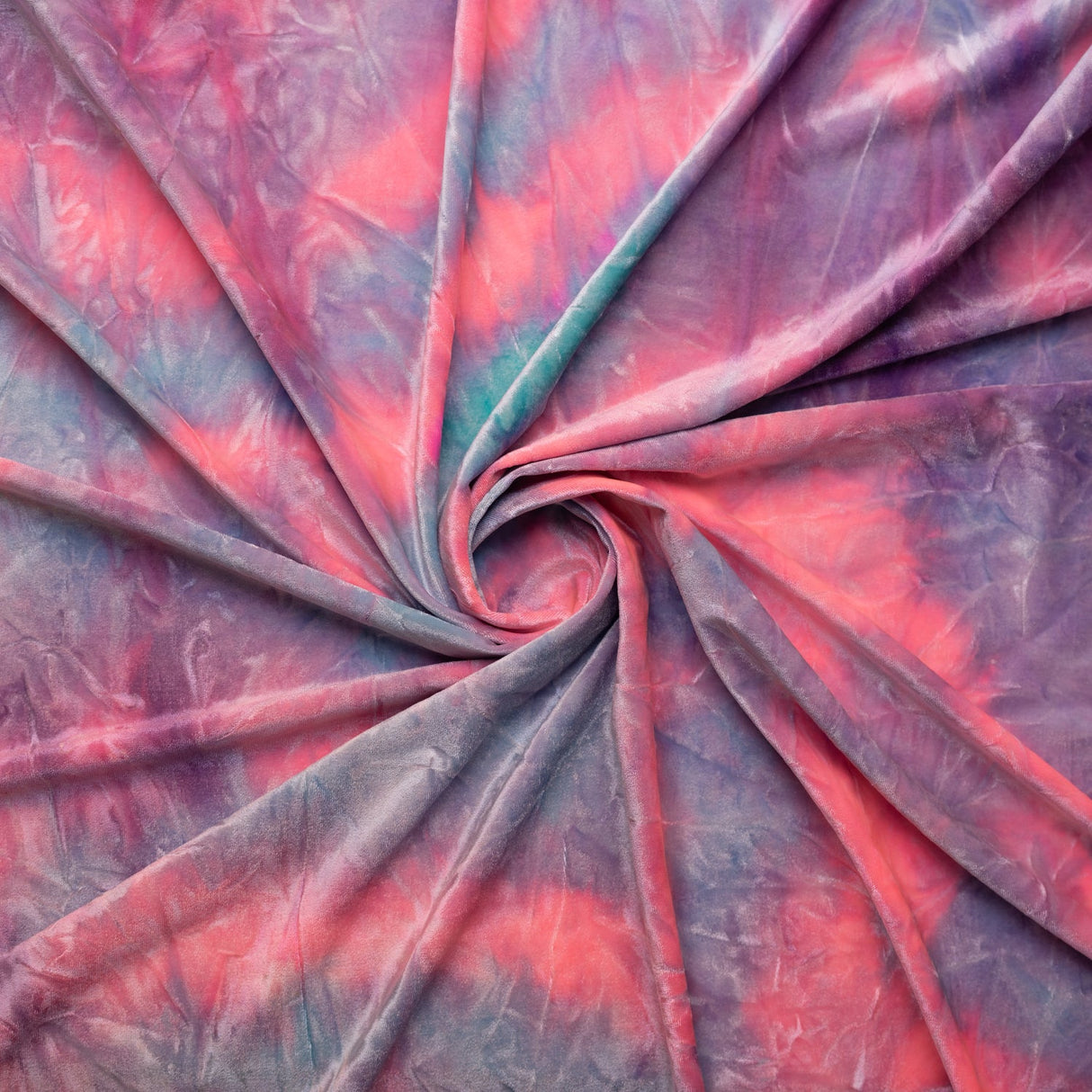Tie Dyed Stretch Velvet