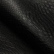 Reptile Polyurethane/Polyester Fabric - Black Reptile Texture, 58" Width (1 Yard)