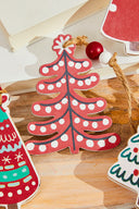 5 Inch Wooden Christmas Tree Ornament Decorative Hanging Ornament