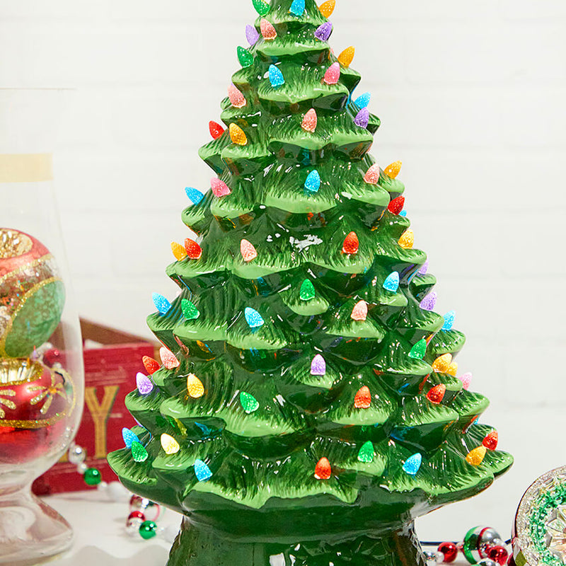 18" Nostalgic Ceramic Christmas Tree, Green