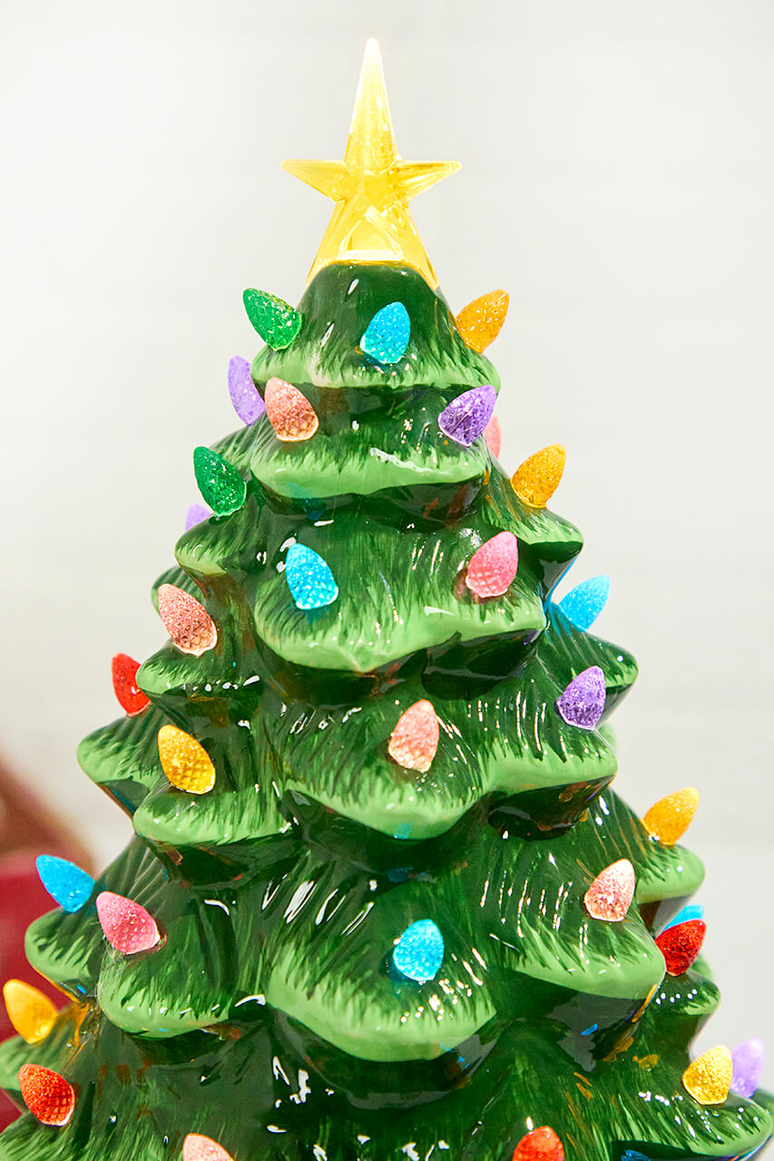 18" Nostalgic Ceramic Christmas Tree, Green