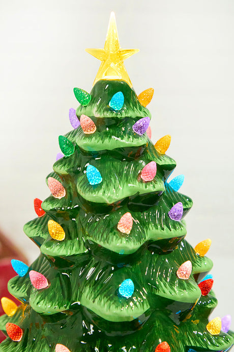 18" Nostalgic Ceramic Christmas Tree, Green