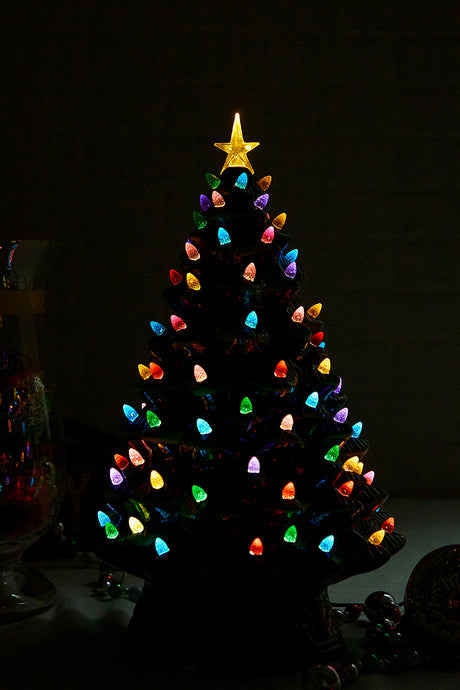 18" Nostalgic Ceramic Christmas Tree, Green