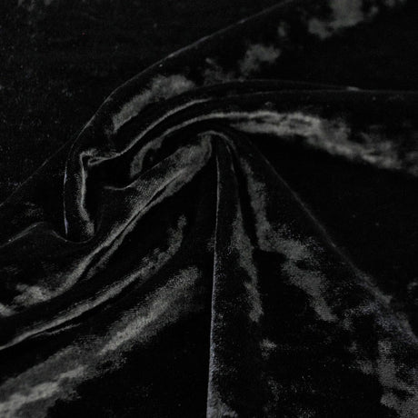 Revival Crushed Stretch Velvet Fabric - 4-Way Stretch, 56" Width, Assorted Colors (1 Yard)