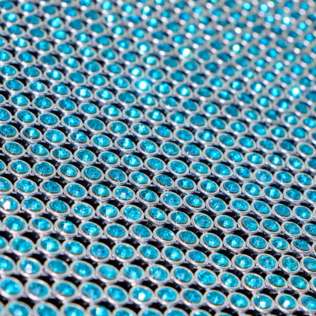 Rhinestone Aluminum Scale Mesh Fabric - Iridescent, Scale Pattern, 21" X 62" (1 Piece)