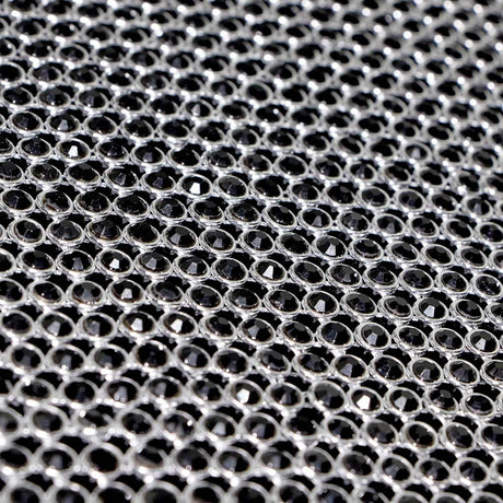 Rhinestone Aluminum Scale Mesh Fabric - Iridescent, Scale Pattern, 21" X 62" (1 Piece)