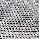 Rhinestone Aluminum Scale Mesh Fabric - Iridescent, Scale Pattern, 21" X 62" (1 Piece)