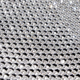 Rhinestone Aluminum Scale Mesh Fabric - Iridescent, Scale Pattern, 21" X 62" (1 Piece)