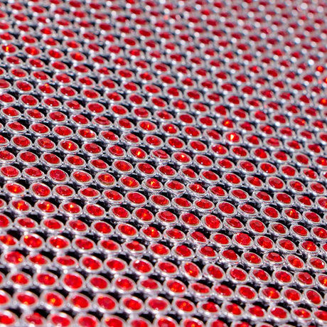 Rhinestone Aluminum Scale Mesh Fabric - Iridescent, Scale Pattern, 21" X 62" (1 Piece)