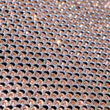 Rhinestone Aluminum Scale Mesh Fabric - Iridescent, Scale Pattern, 21" X 62" (1 Piece)
