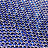 Rhinestone Aluminum Scale Mesh Fabric - Iridescent, Scale Pattern, 21" X 62" (1 Piece)