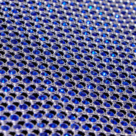 Rhinestone Aluminum Scale Mesh Fabric - Iridescent, Scale Pattern, 21" X 62" (1 Piece)
