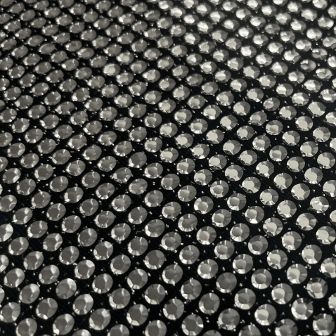 Sequin Lurex Stretch Fabric Black