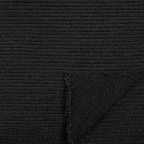 Rib Knit Polyester Rayon Spandex Fabric - Solid, 51" Width, 4-Way Stretch (1 Yard)