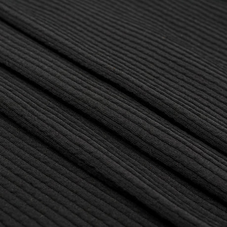 Rib Knit Polyester Rayon Spandex Fabric - Solid, 51" Width, 4-Way Stretch (1 Yard)