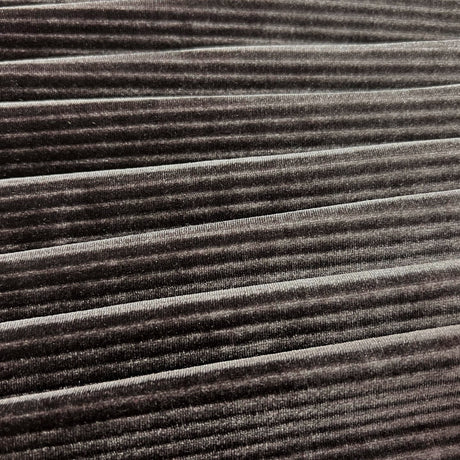 Ribbed Velvet Spandex Fabric - Black, Butterscotch, Espresso, Fig, Poseidon Blue, 54" Width (1 Yard)