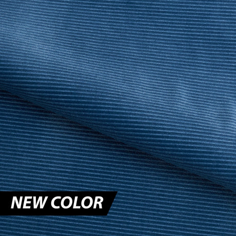 Ribbed Velvet Spandex Fabric - Black, Butterscotch, Espresso, Fig, Poseidon Blue, 54" Width (1 Yard)