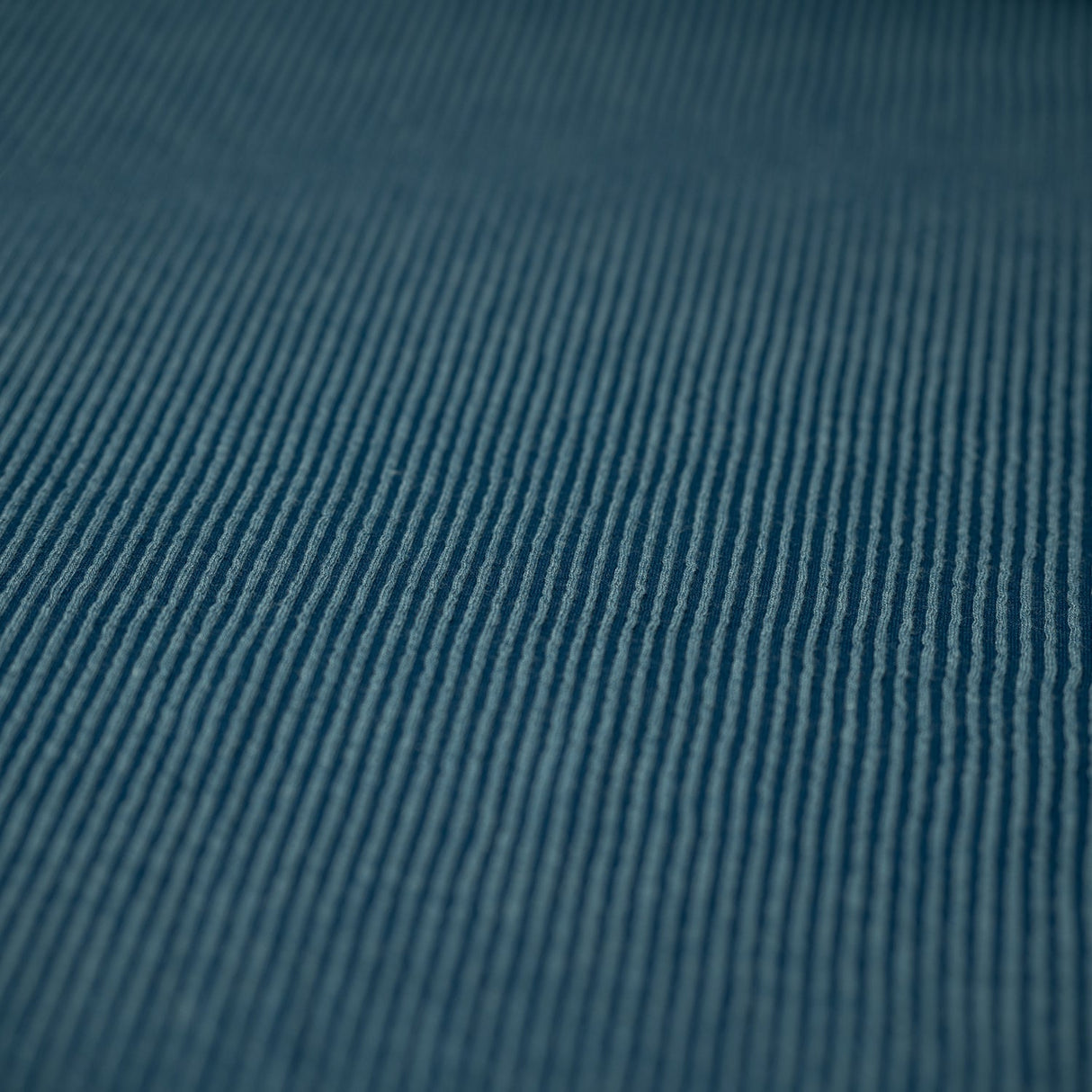 Rib Knit Polyester Rayon Spandex Fabric - Poseidon Blue, 4-Way Stretch, 51" Width (1 Yard)