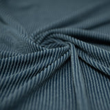 Rib Knit Polyester Rayon Spandex Fabric - Solid, 51" Width, 4-Way Stretch (1 Yard)
