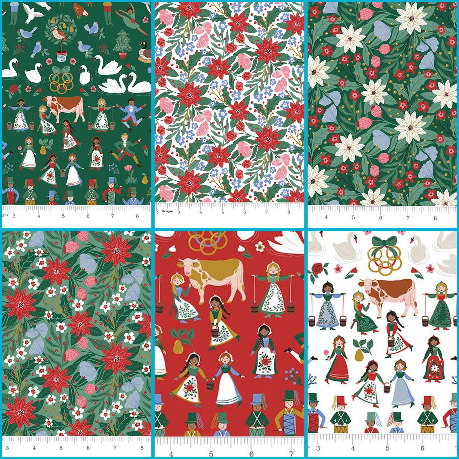 Fat Quarter Bundle A Pear-fect Christmas Riley Blake