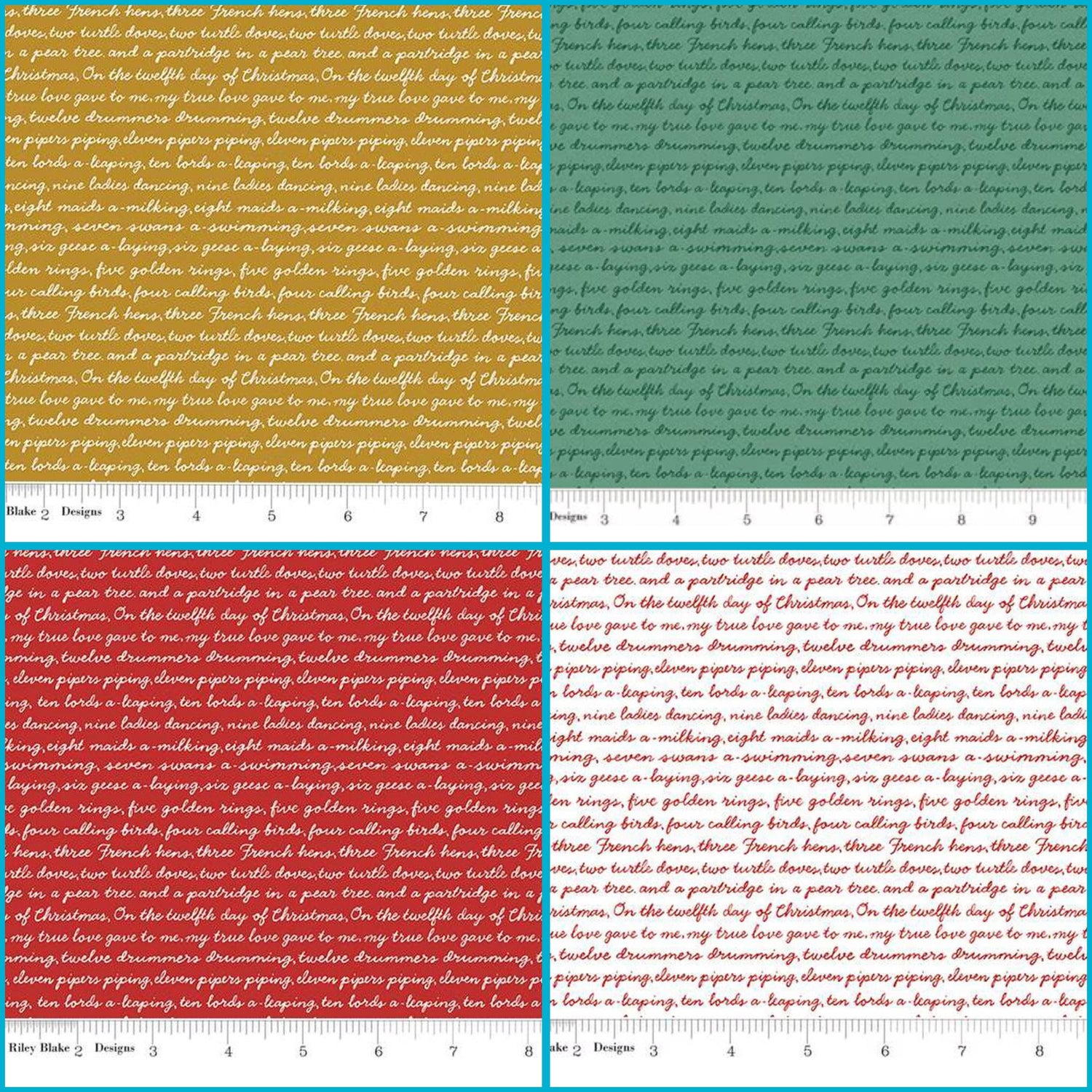 Fat Quarter Bundle A Pear-fect Christmas Riley Blake