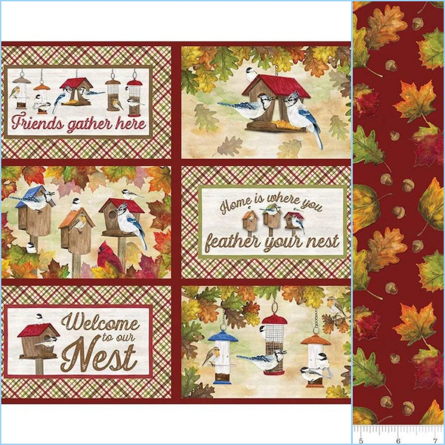 Fabric Panel Monthly Placemats September Leaves Riley Blake Designs