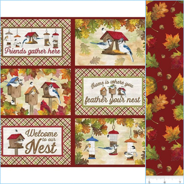 Fabric Panel Monthly Placemats September Leaves Riley Blake Designs