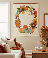 Fabric Panel The Awe of Autumn Autumn Wreath Cream Riley Blake