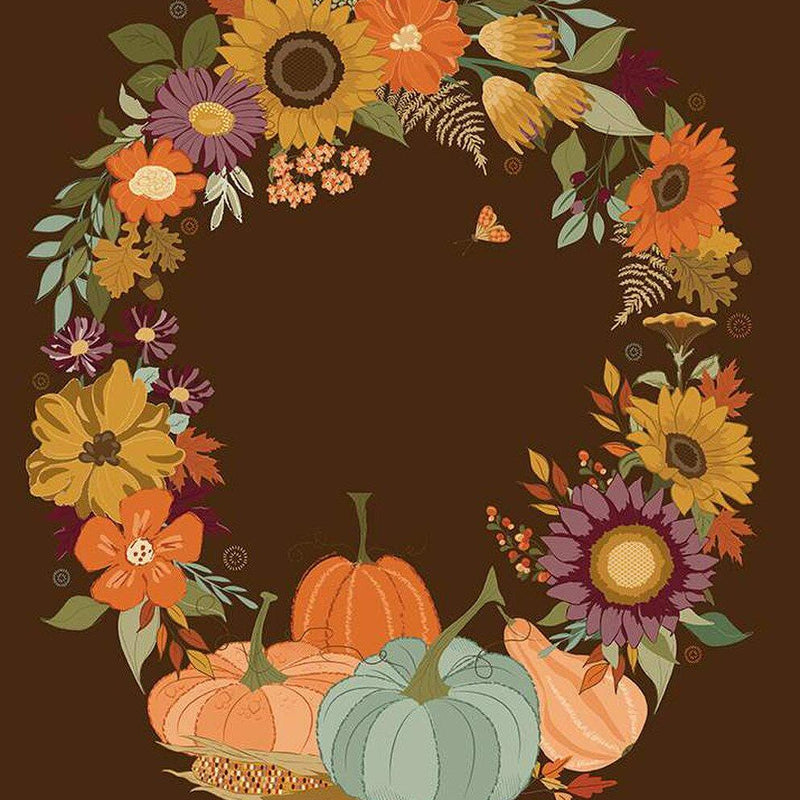 Fabric Panel The Awe of Autumn Autumn Wreath Riley Blake