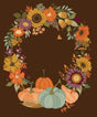 Fabric Panel The Awe of Autumn Autumn Wreath Riley Blake