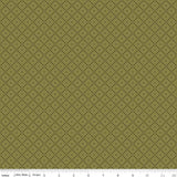 Quilting Cotton The Awe of Autumn Grid Hazy Green Riley Blake Designs