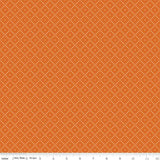 Quilting Cotton The Awe of Autumn Grid Orange Riley Blake Designs