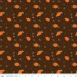Quilting Cotton The Awe of Autumn Pumpkins Brown Riley Blake Designs