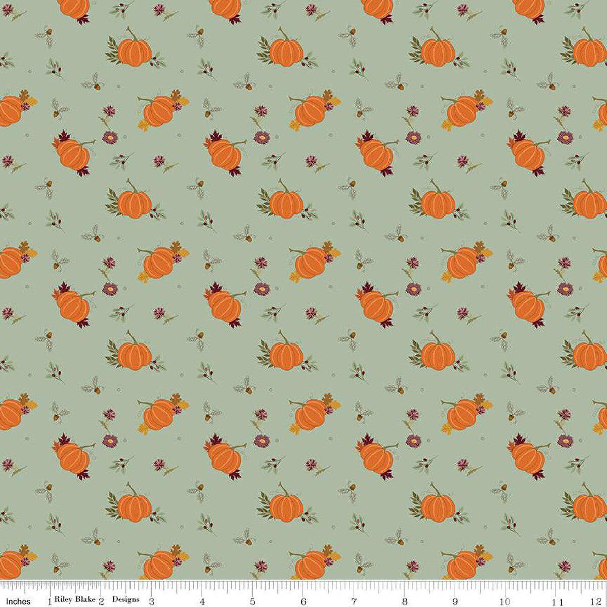 Quilting Cotton The Awe of Autumn Pumpkins Hazy Riley Blake Designs