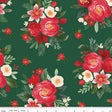 Wide Quilt Backing Charming Christmas Floral Green 3-Yard Package Riley Blake